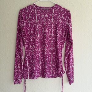 Coolibar UPF 50+ Womens Swim Top Swim Shirt‎ XS Baikal Rash Guard Beach Vacation